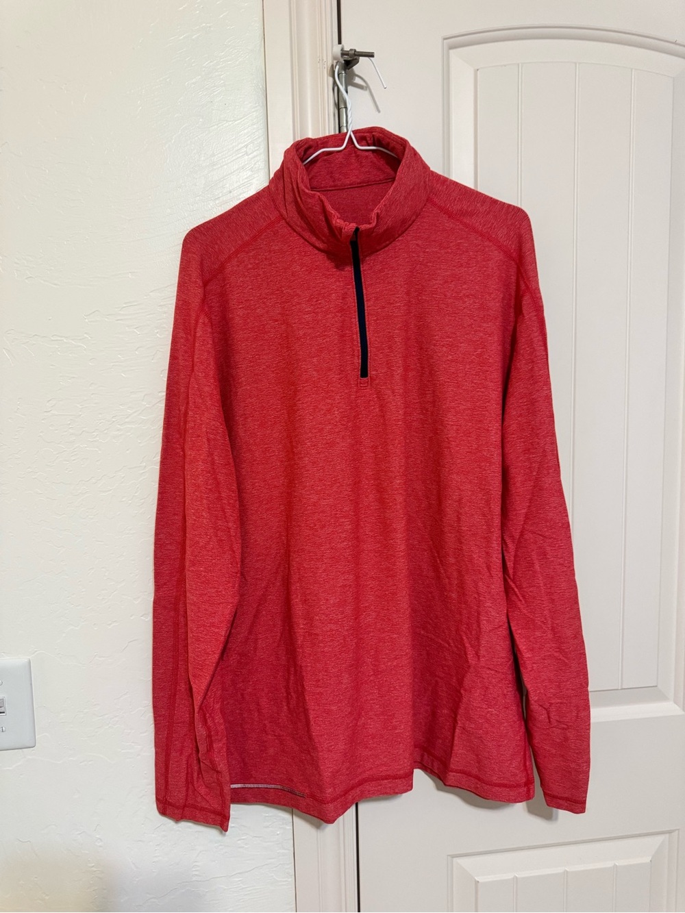 lululemon athletica Men's Red Half-Zip Pullover
